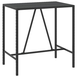 Ensemble de bar de jardin 5 pcs avec coussins noir poly rotin 645134645134