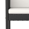 Ensemble de bar de jardin 5 pcs avec coussins noir poly rotin 645134645134