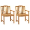 Chaise en rose sculptée à la main 2 pcs Naturel 645135645135