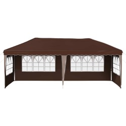 Tente de fête pop-up 575 x 289 x 245 cm Marron 645138645138