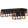 Ensemble de canapés d'extérieur 8 pcs Naturel et Noir 645147645147