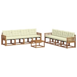 Ensemble de canapés d'extérieur 9 pcs Naturel et Crème 645148645148