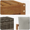 Ensemble de canapés d'extérieur 4 pcs Naturel et gris clair 645153645153