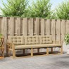 Ensemble de canapés d'extérieur 3 pcs Blanc et Beige 645163645163
