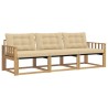 Ensemble de canapés d'extérieur 3 pcs Blanc et Beige 645163645163