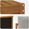 Ensemble de canapés d'extérieur 4 pcs Naturel et gris clair 645164645164