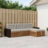 Ensemble de canapés d'extérieur 4 pcs Naturel et gris clair 645167645167