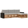 Ensemble de canapés d'extérieur 4 pcs Naturel et gris clair 645167645167