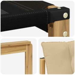 Ensemble de canapés d'extérieur 3 pcs Blanc et Beige 645169645169