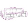 Ensemble de canapés d'extérieur 3 pcs Blanc et Beige 645169645169