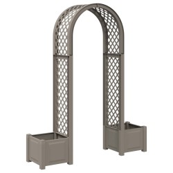 Arc à Roses avec Jardinière Gris 168,5 x 43 x 207 cm PP 645177645177