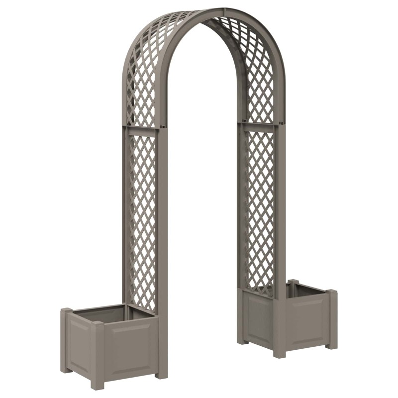 Arc à Roses avec Jardinière Gris 168,5 x 43 x 207 cm PP 645177645177