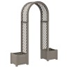 Arc à Roses avec Jardinière Gris 168,5 x 43 x 207 cm PP 645177645177
