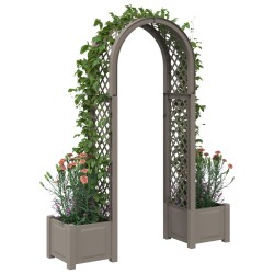 Arc à Roses avec Jardinière Gris 168,5 x 43 x 207 cm PP 645177645177
