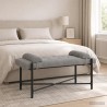 Banc capitonné à boutons avec coussins Gris clair Velours 645181645181