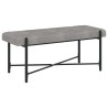 Banc capitonné à boutons avec coussins Gris clair Velours 645181645181