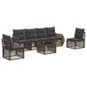 Ensemble de canapé de jardin 7 pcs Gris et Gris foncé polyrotin 645186645186