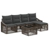 Ensemble de canapé de jardin 6 pcs Gris polyrotin 645188645188
