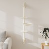 Arbre à chat mural avec griffoir crème 142,5 cm 645190645190