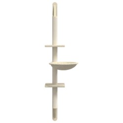 Arbre à chat mural avec griffoir crème 142,5 cm 645190645190