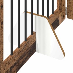 Porte de chien pliable avec supports 4 pcs Bois ancien 321 cm 645195645195