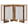 Porte de chien pliable avec supports 4 pcs Bois ancien 321 cm 645195645195