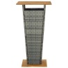 Table de bar Gris 60x60x110 cm Résine tressée et bois d'acacia 645203645203
