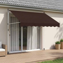 Auvent rétractable manuel Marron 200 cm 645206645206