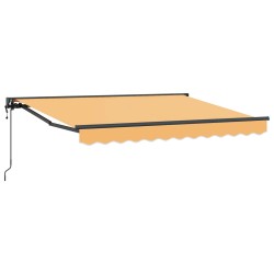 Auvent rétractable Sable 3,5 x 2,5 m Polyester et Aluminium 645208645208