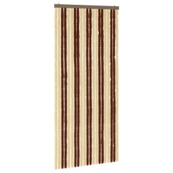 Rideau anti-insectes en chenille Marron et beige 90 x 200 cm 645219645219