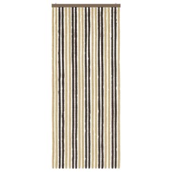 Rideau anti-insectes en chenille Marron foncé et beige 645220645220