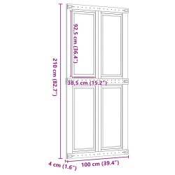 Porte de grange Corona Brun Miel 100 x 210 cm 645223645223