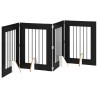 Porte de chien pliable avec supports 4 pcs Chêne noir 241 cm 645227645227