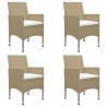 Ensemble à manger de jardin 7 pcs Beige 645232645232