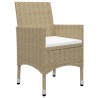 Ensemble à manger de jardin 7 pcs Beige 645232645232