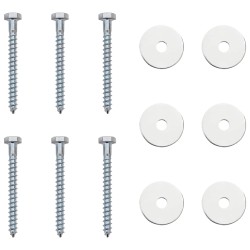 Ancre de terre 6 pcs Argenté Ø10 x 40 cm Métal galvanisé 645233645233