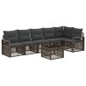 Ensemble de canapé de jardin 7 pcs Gris polyrotin 645245645245