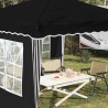 Tente de fête pop-up 288 x 288 x 245 cm Noir Tissu Oxford 645247645247