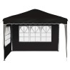 Tente de fête pop-up 288 x 288 x 245 cm Noir Tissu Oxford 645247645247