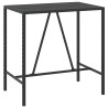 Ensemble de bar jardin 7 pcs noir poly rotin/bois massif acacia 645248645248
