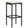 Ensemble de bar de jardin 7 pcs avec coussins noir poly rotin 645254645254