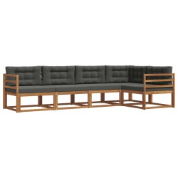Ensemble de canapés d'extérieur 5 pcs Naturel et Anthracite 645257645257