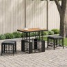 Ensemble de salle à manger pour jardin 3 pcs Noir et gris 645259645259
