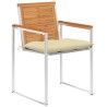 Chaises de jardin lot de 4 avec coussins Bois d'acacia massif 645263645263