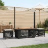 Ensemble de salle à manger pour jardin 4 pcs Noir et Crème 645264645264