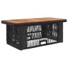 Ensemble de salle à manger pour jardin 4 pcs Noir et Crème 645264645264