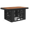 Ensemble de salle à manger pour jardin 3 pcs Noir et Crème 645265645265
