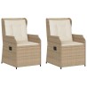 Banc de jardin 2 pcs Beige polyrotin 645266645266