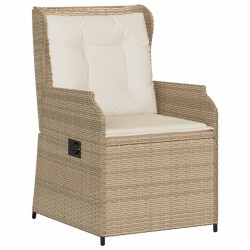 Banc de jardin 2 pcs Beige polyrotin 645266645266