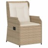 Banc de jardin 2 pcs Beige polyrotin 645266645266